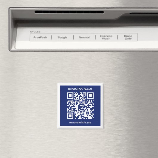Aimant Code QR modifiable (généré instantanément) | bleu (In Situ (Lave-vaisselle))