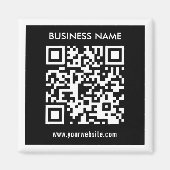 Aimant Code QR modifiable (généré instantanément) | Noir (Devant)