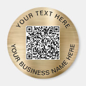 Aimant Code QR - Or promotionnel (Devant)
