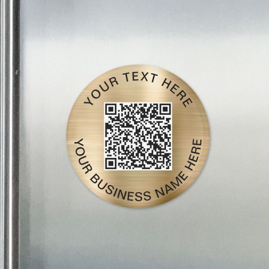 Aimant Code QR - Or promotionnel