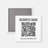 Aimant Code QR personnalisable et nom commercial (Recto/Verso)