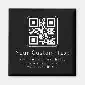 Aimant Code QR personnalisable & modèle de texte modifiab (Devant)
