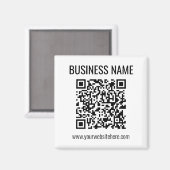 Aimant Code QR personnalisable & nom de l'entreprise (Recto/Verso)