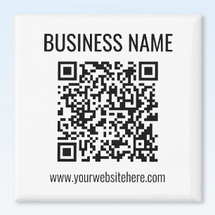 Aimant Code QR personnalisable & nom de l'entreprise