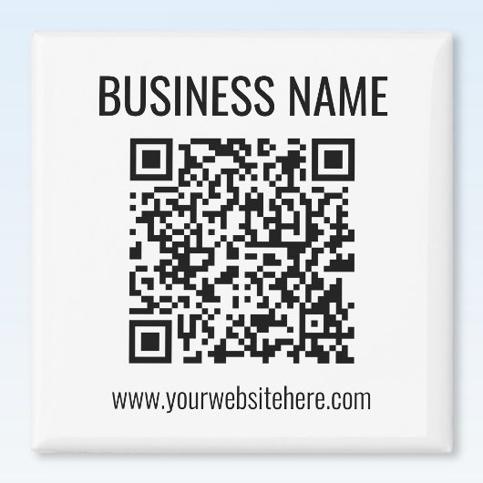 Aimant Code QR personnalisable & nom de l'entreprise