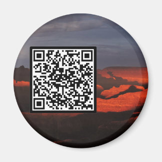 Aimant Code QR personnalisable Tempête de coucher de sole