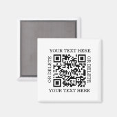 Aimant Code QR personnalisé à scanner (Recto/Verso)