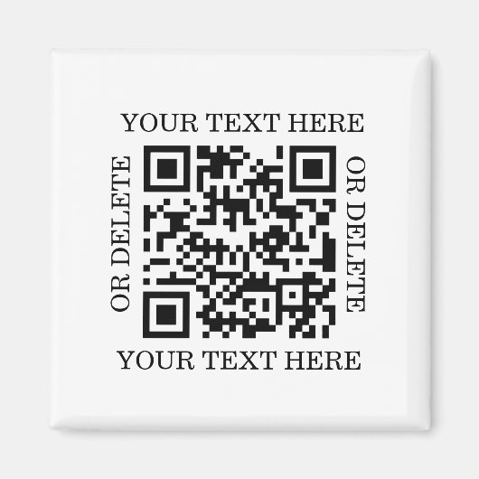Aimant Code QR personnalisé à scanner (Devant)