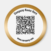 Aimant Code QR personnalisé Classique Or & Promotion de s (Devant)