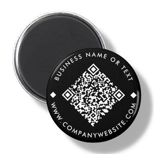 Aimant Code QR personnalisé - Magnat noir