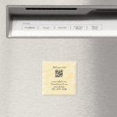 Aimant code QR personnalisé simple ajouter votre nom text (In Situ (Lave-vaisselle))
