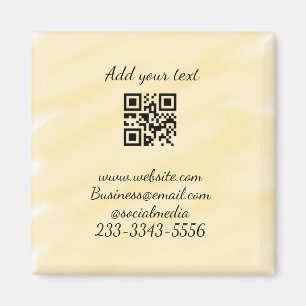 Aimant code QR personnalisé simple ajouter votre nom text
