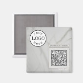 Aimant Code QR pour le Marbre blanc d'affaires/événement  (Recto/Verso)