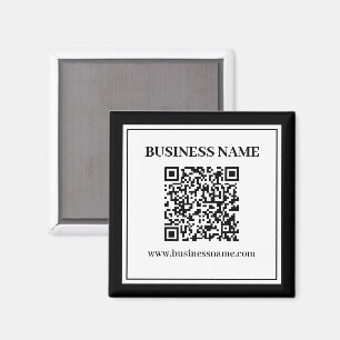 Aimant Code QR professionnel   Noir & Blanc