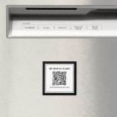 Aimant Code QR professionnel | Noir & Blanc (In Situ (Lave-vaisselle))