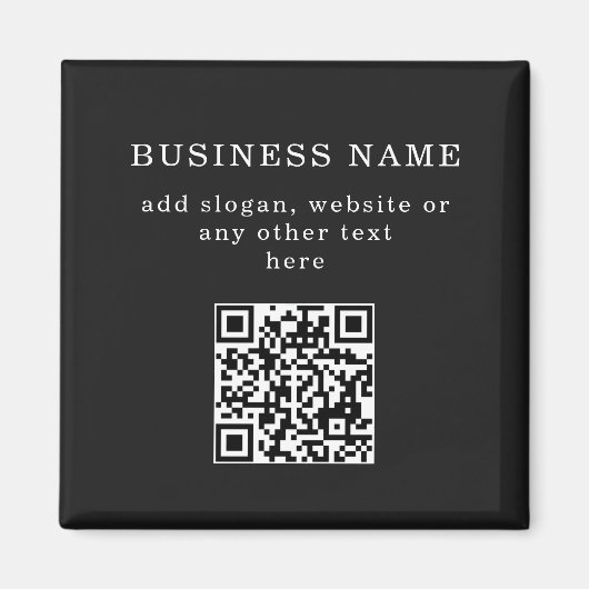Aimant Code QR promotionnel d'entreprise (Devant)