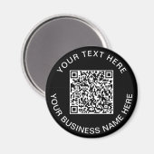 Aimant Code QR promotionnel noir (Recto/Verso)