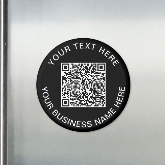 Aimant Code QR promotionnel noir