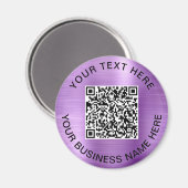 Aimant Code QR Promotionnel Violet (Recto/Verso)