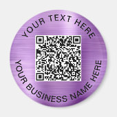 Aimant Code QR Promotionnel Violet (Devant)