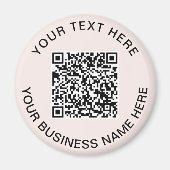 Aimant Code QR rose Entreprise Promotionnel (Devant)