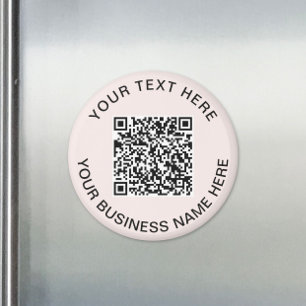Aimant Code QR rose Entreprise Promotionnel