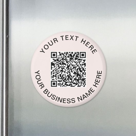 Aimant Code QR rose Entreprise Promotionnel