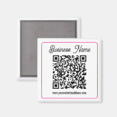 Aimant Code QR scannable avec écriture manuscrite cursive (Recto/Verso)