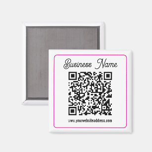 Aimant Code QR scannable avec écriture manuscrite cursive