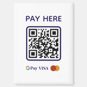 Aimant Code QR simple et professionnel pour le paiement p (Recto)