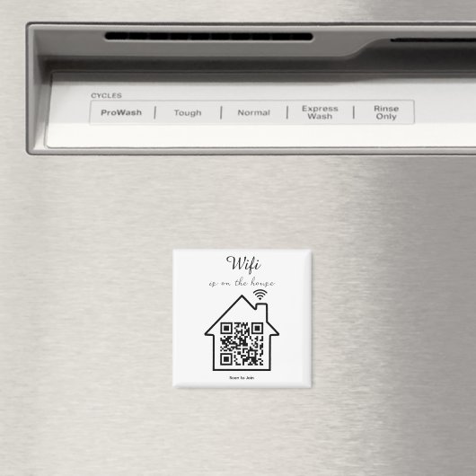 Aimant Code QR WiFi minimaliste moderne (In Situ (Lave-vaisselle))