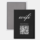 Aimant | Code Qr Wifi Moderne (Recto/Verso)