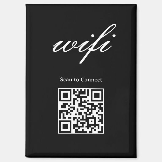 Aimant | Code Qr Wifi Moderne (Recto)
