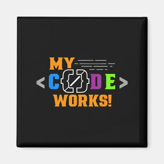 Aimant Code works funny programmer coding software (Devant)