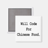 Aimant coderai pour de la nourriture chinoise (Recto/Verso)