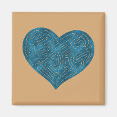 AIMANT COEUR A-MAZE-ING (TURQUOISE) (Devant)