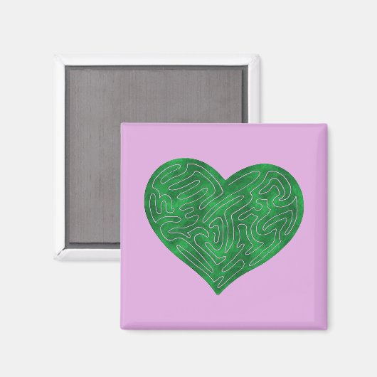 AIMANT COEUR A-MAZE-ING (VERT) (Recto/Verso)
