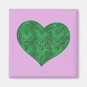 AIMANT COEUR A-MAZE-ING (VERT) (Devant)
