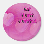 Aimant Coeur Abstrait rose Chic (Devant)