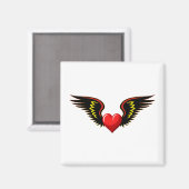 Aimant Coeur ailé (Recto/Verso)