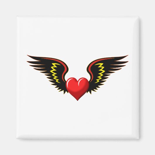 Aimant Coeur ailé (Devant)