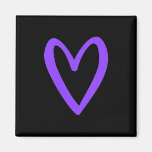 Aimant Cœur Amour Rétro Vintage Mini Cœur Violet Valenti