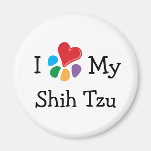 Aimant Coeur animal de Lover_I mon Shih Tzu