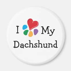 Aimant Coeur animal de Lover_I mon teckel