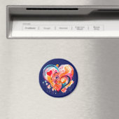 Aimant Coeur aquarelle (In Situ (Lave-vaisselle))