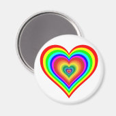 Aimant Coeur arc-en-ciel (Recto/Verso)