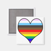 Aimant Coeur arc-en-ciel (Recto/Verso)