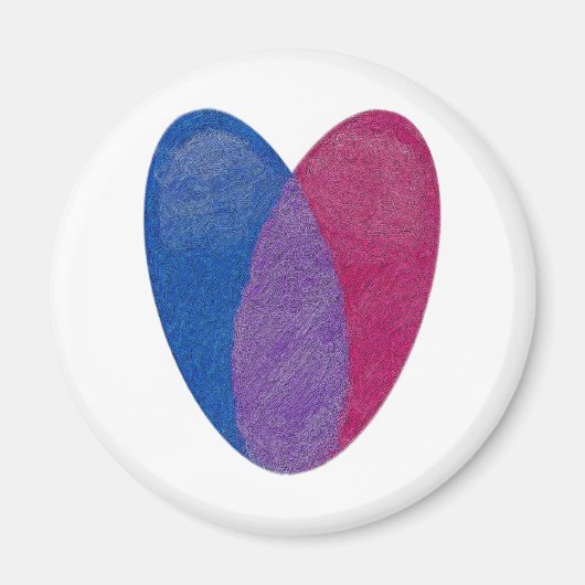 Aimant Coeur bisexuel (Devant)