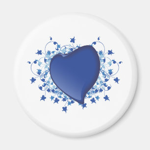 Aimant Coeur bleu