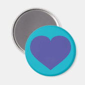 Aimant Cœur bleu (Recto/Verso)